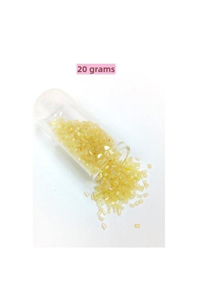 Robinanka Mărgele de sticlă tăiate 2mm - 20 grame - Galben transparent