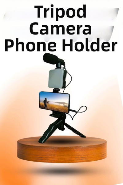 shopwave حامل هاتف صغير ميكروفون صغير ثلاثي القوائم لتصوير الفيديو