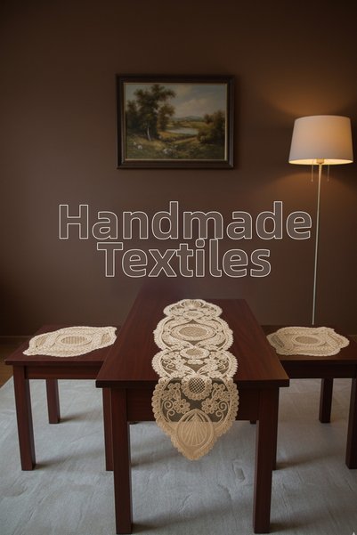 Çt Çeyizci Tekstil Living Room Set, Bedroom 3-Piece Table Cover, Tablecloth 3-Piece Room Set