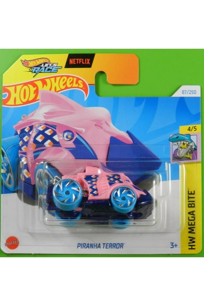 HOT WHEELS سيارة واحدة Piranha Terror Hw Mega Bite 4/5