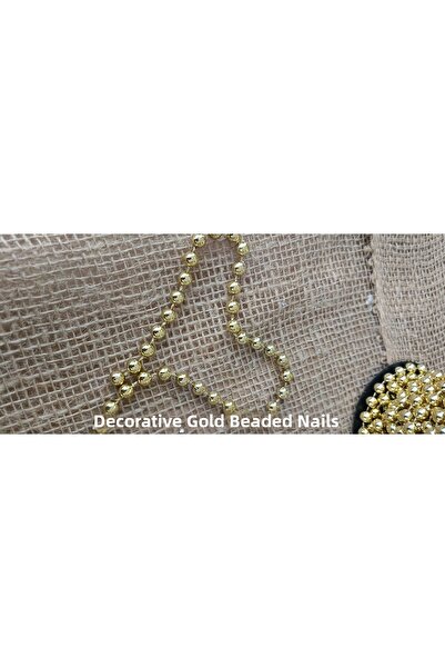 hobidaşım 8 Meters Gold Yellow String Pearls - Decorative Gold Stranded Pearl...