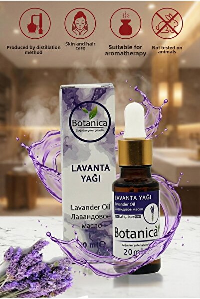 botanica زيت اللافندر العطري النقي 100% (أنجستيفوليا) 20 مل - لعلاج حب الشباب...