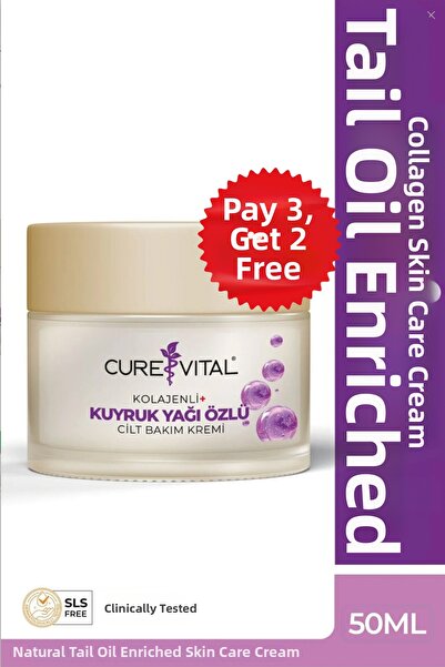 C&V CureVital كريم العناية المرطب المضاد للشيخوخة بزيت الذيل ومضغوط الكولاجين...