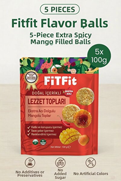 FitFit وجبة خفيفة صحية خالية من الغلوتين محشوة بالمانجو شديدة الحموضة ومغطاة ...