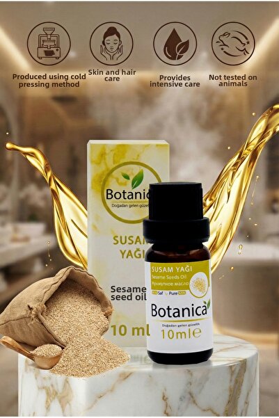 botanica 100% Pure Cold Pressed Sesame Oil 10 ml - Eyebrow, Eyelash and Hair ...