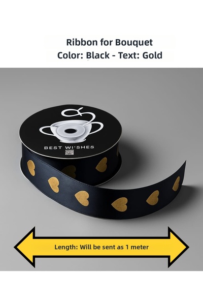 COLORPAK Panglică pentru buchet de flori (lungime 1 metru) 2,5 cm lățime