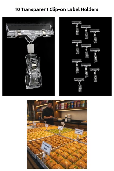 Manken İstanbul 10 قطع من ملصقات الحلويات مع أوتاد شفافة يمكن أن تتحرك 360 در...