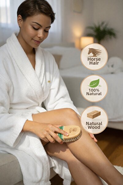 tuva modern فرشاة سيلوليت من شعر الحصان الطبيعي 100%، الفراولة ضد الساق والبر...