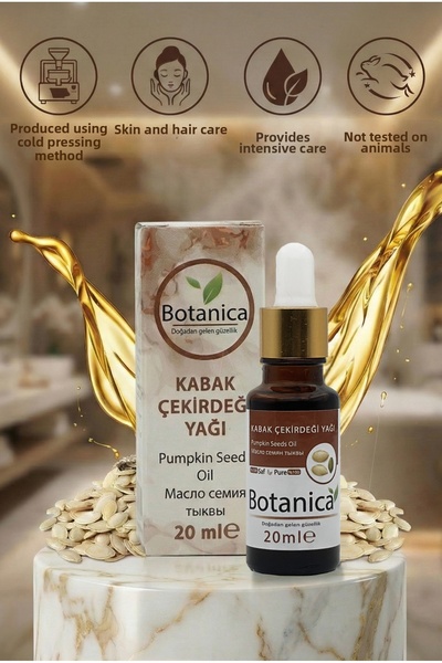 botanica 100% Pure Cold Pressed Pumpkin Seed Oil 20 ml - for Sparse Hair and ...