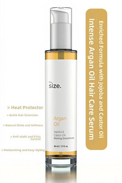 The Size سيروم زيت الأرغان للعناية بالشعر، علاج للشعر المحروق والتالف، 50 مل