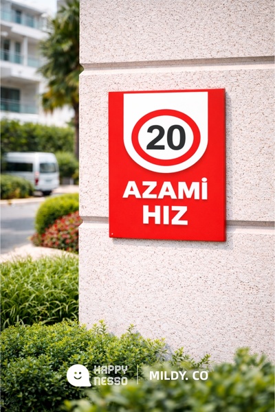 Happynesso Sign from the Warning Signs Series,'Limited Speed (20)' 35X25 cm –...