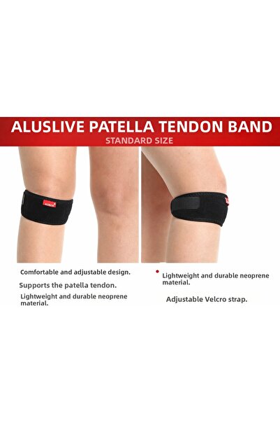 ALUSLİVE رباط وتر الرضفة يمكن استخدامه للجانب الأيمن والأيسر، مقاس قياسي