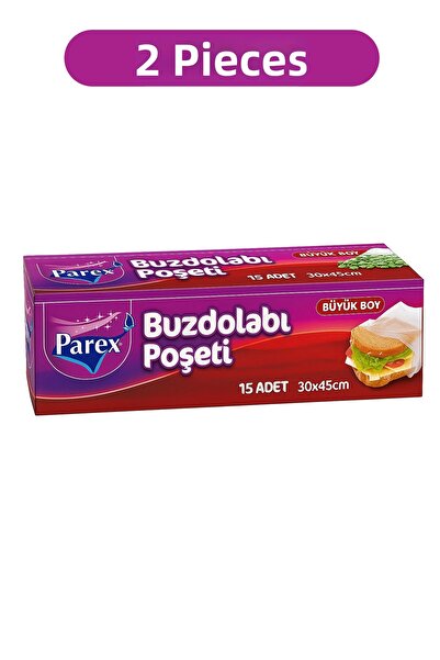 Parex 15 كيسًا للثلاجة مقاس كبير 30 × 45 سم عبوة مزدوجة