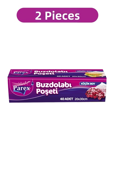 Parex 40 كيسًا للثلاجة حجم صغير 20 × 30 سم عبوة مزدوجة