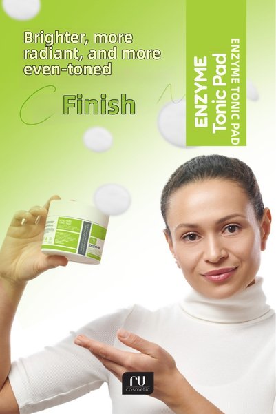 ru cosmetic Acne -Balancing Tonic Pad Azelaic, Malic, Salicylic Acid, Tea Tree, Bromelain (60 Ped-60 Days)