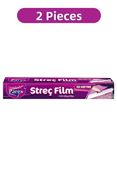 Parex 50m Stretch Film with Cutting Knife Double Pack