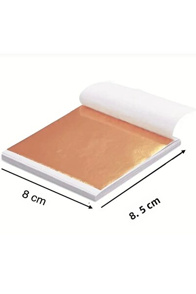 AEÇTASARIM رقائق نحاسية - ورق ذهبي وردي (10 قطع) راتنجات إيبوكسي (8x8,5)