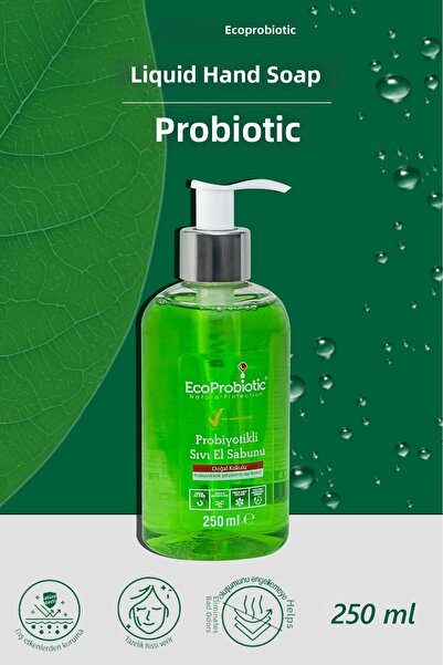EcoProbiotic صابون سائل لليدين 250 مل |   بروبيوتيك، محتوى نظيف، مناسب للأطفال