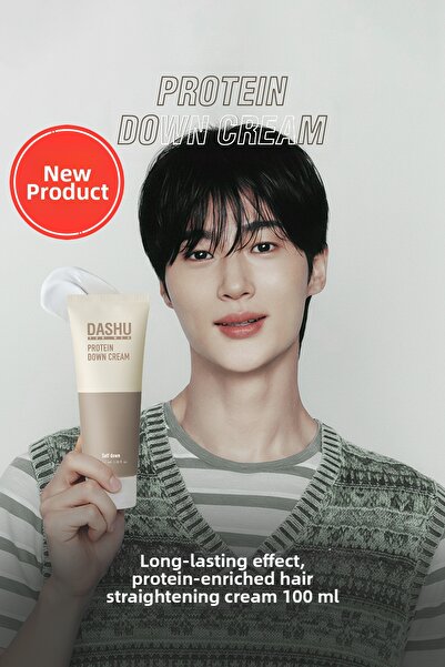 Dashu كريم فرد الشعر للرجال يحتوي على البروتين ويمنح تأثيرًا طويل الأمد، كريم...