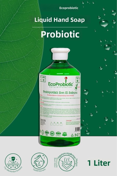 EcoProbiotic صابون سائل لليدين بالبروبيوتيك 1 لتر - محتوى نظيف، صديق للأطفال،...