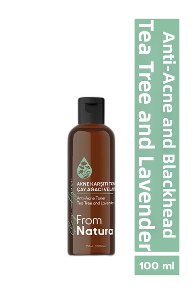 From Natura شجرة الشاي واللافندر منشط مضاد لحب الشباب والرؤوس السوداء 100 مل