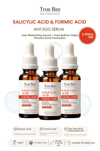 True Bee 3 عبوات من زيت بيض النمل |   يساعد على تقليل نمو الشعر وتنقية المسام...