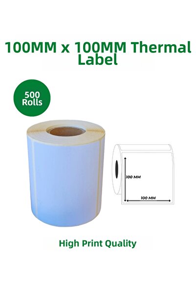 RULORULO 100×100 ملصق باركود حراري 500 لفة 5 قطع