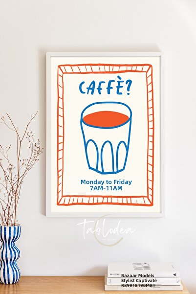 tablodea Pinterest în stil italian Caffè Desen scris cu espresso, cu ramă, ta...