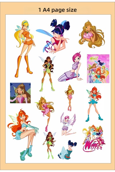 Sinek Kupası Tasarım Winx Club Sticker, Decal, Agenda, Diary, Planner, Bullet...