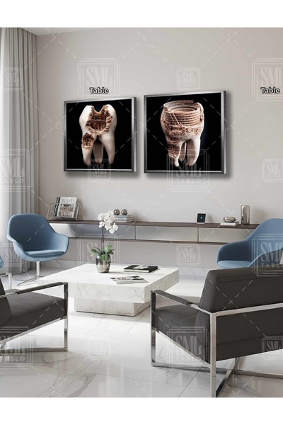 SML TABLO Diş Muayenehane Dental Healthcare Dentist Ancient Theater Double Sq...