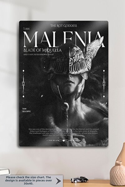 DekorHane Malenia Elden Ring - Pictură poster metalic