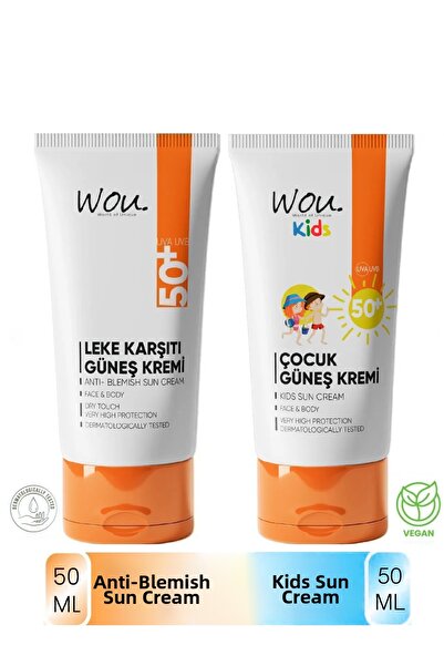 WOU World of Unique واقي شمسي مضاد للعيوب بعامل حماية من الشمس 50، 50 مل، واق...