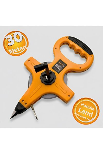 YACO Land Measuring Tape with Handle Steel 30 Meter Land Measuring Tape