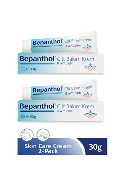 Bepanthol Skin Care Cream for Hand and Face Suitable for Daily Use 30 Gr X2 P...