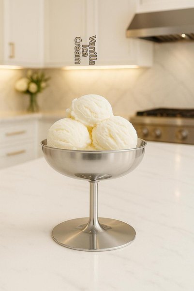 isra kristal Single Stainless Steel Luxury Pedestal Serving Bowl - Ice Cream Bowl, Jam Bowl, Turkish Delight Bowl, for Dessert and Appetizer