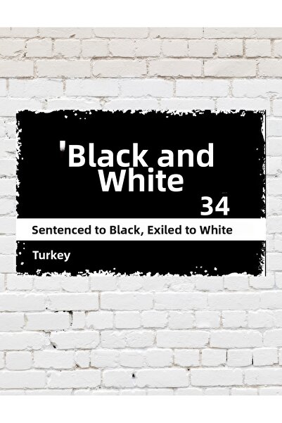 TABLOX Beşiyktaş Black and White Kara Eagle Football Fan Sayings Mdf Decorati...