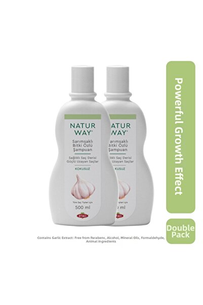 Otacı Naturway 500 مل شامبو نباتي بالثوم - عبوة مزدوجة