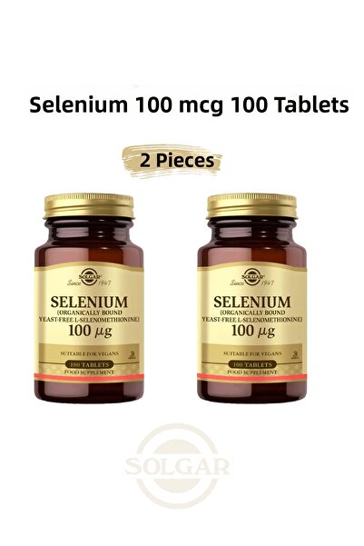 Solgar سيلينيوم 100 ميكروغرام، 100 قرص سيلينيوم (2 قطعة)