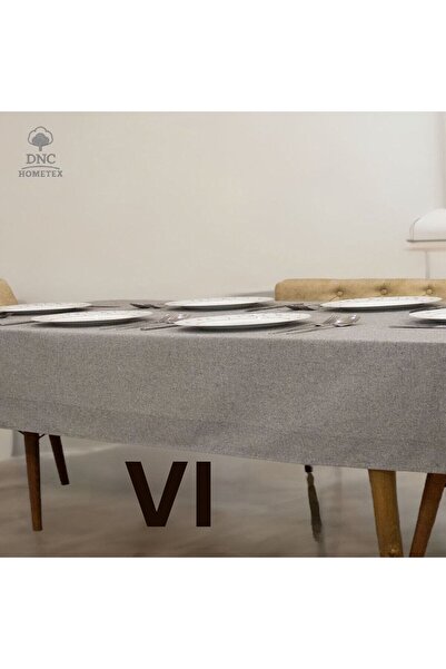 DNC home tekstil Premium Linen Gray Anthracite Plain Tablecloth