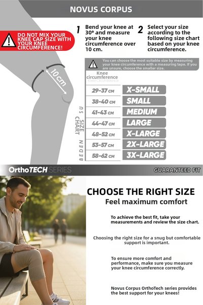 NOVUS CORPUS NO CO 2-Piece Orthopedic Fitness Sports Knee Brace Knee Sleeve Sports Training Support Gym Orthopedic Knee Brace