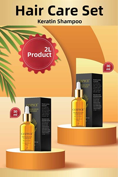 Cozyce سيروم العناية بالشعر بالكيراتين وزيت الأرغان للشعر التالف للغاية سريع ...