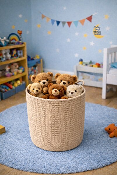 ÖRGÜM Basket Children's Room Organizer Bango Organizer Multi-Purpose Basket 2...