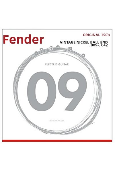 FENDER 0730150403 أوتار جيتار كهربائي أصلية 150 من النيكل النقي (09-42) |   م...