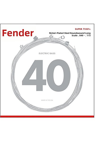 FENDER 0737250453 7250 5 أوتار جيتار باس (40-115) |   سلك فولاذي مطلي بالنيكل...