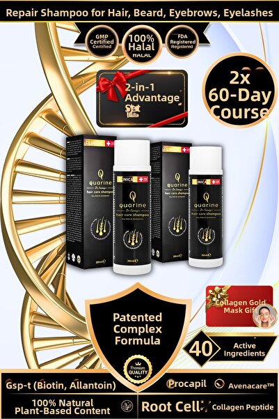 Dr.Sammy's Quarine Repair Shampoo - 2-Pack Advantage Set (Anti-Hair Loss 2-Mo...