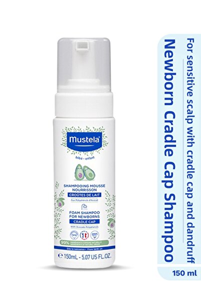 Mustela شامبو رغوي مضاد للحرارة للأطفال حديثي الولادة خالي من العيون يحتوي عل...