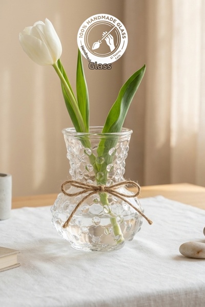 Glamis مزهرية صغيرة من الزجاج المصنوع يدويًا على شكل فقاعة من سيلين كونسبت