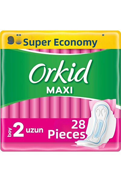 Orkid Maxi Long 28 Pieces Super Economic Package Hygienic Pads