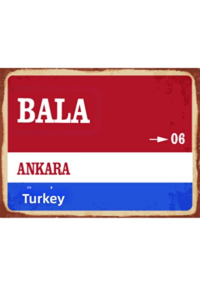 BiveSa Județul Bala, provincia Ankara, Semn stradal retro din lemn