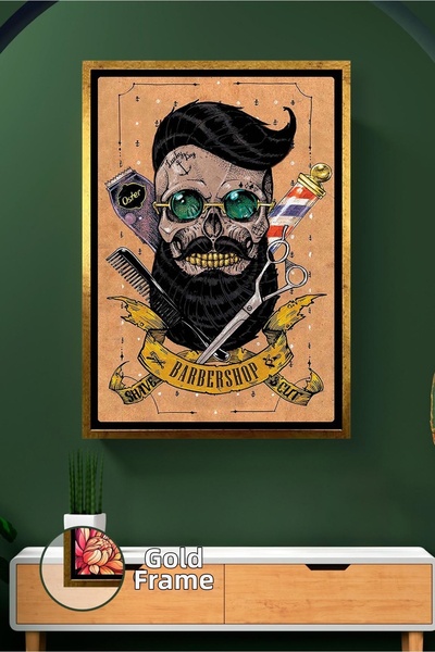 KOSS Dijital Pictură pe pânză înrămată cu decorațiuni de perete pentru frizer...